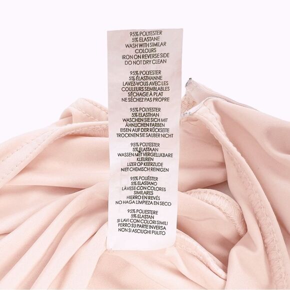 Boohoo Slinky Peach Bodysuit 10 - Picture 7 of 7